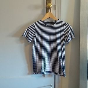Blue and white striped tshirt